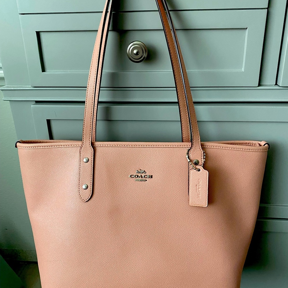 Coach City tote.  Pale pink.